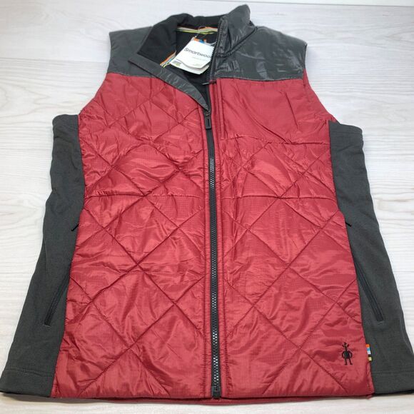 SmartWool Sport SmartLoft Red Mens Size L Vest Quilted Mid Layer 120G NWT - Picture 1 of 9